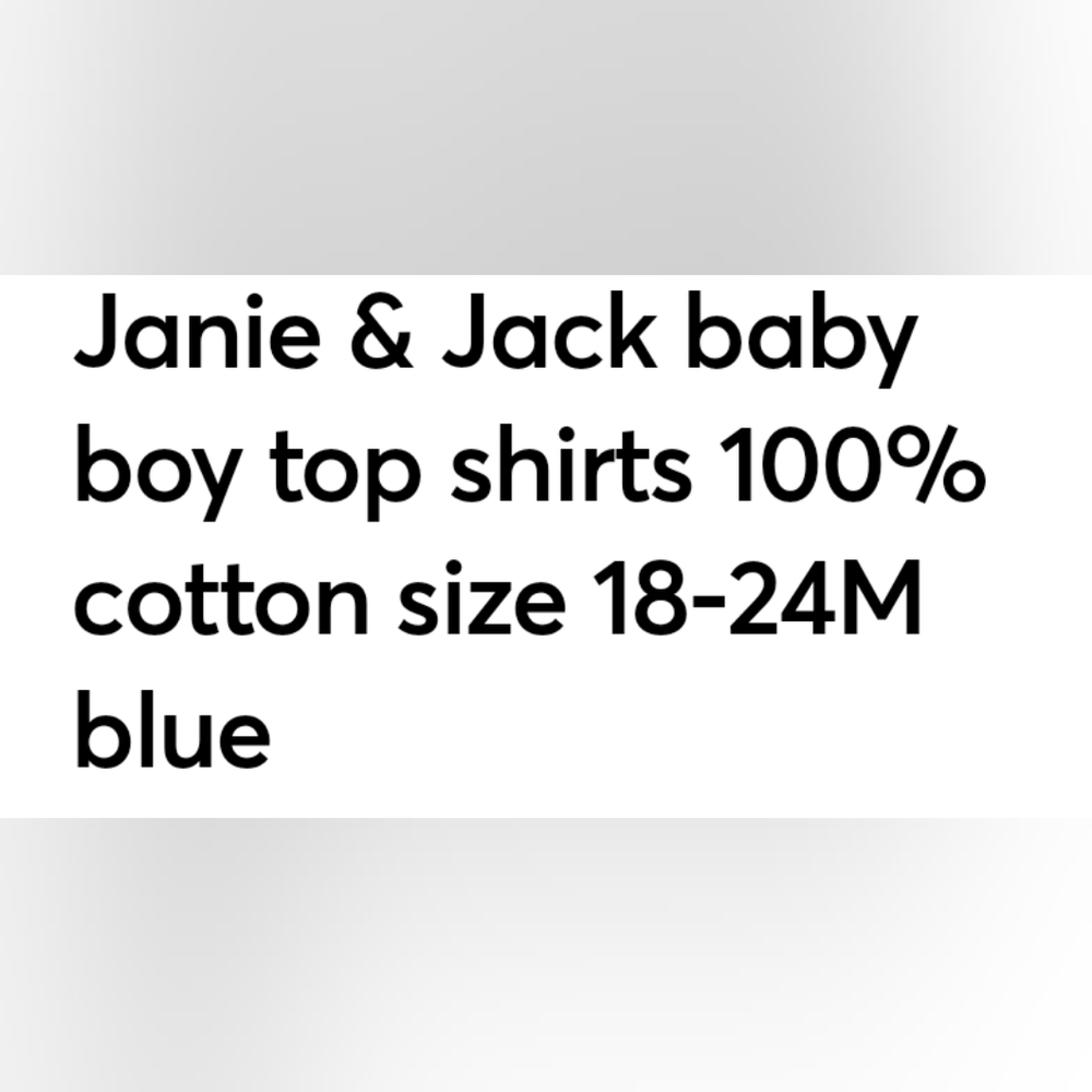 Janie and Jack Blue Dog Graphic Tee Baby Boy 18-24M - Picture 6 of 7
